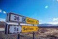 Roadsigns in Iceland