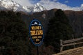 roadsigns of Thapla Danda that the viewpoint for panoramic Himalayan vistas Royalty Free Stock Photo