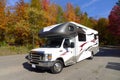 Roadtrip with motorhome in Indian summer Canada Royalty Free Stock Photo