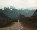 The roadtrip view looking west toward Lion`s Head in Alaska Royalty Free Stock Photo