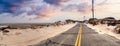 Roadway along Chapin Beach in Cape Cod