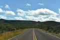 Roadway at Chisos Mountains around Big Bend National Park Royalty Free Stock Photo