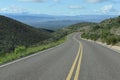 Roadway in Chisos Mountains around Big Bend National Park Royalty Free Stock Photo