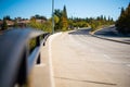 Roadway and Guardrail Royalty Free Stock Photo