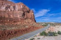 Roadway Leading into Arches National Park near Moab, Utah Royalty Free Stock Photo
