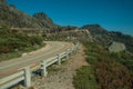 Roadway passing through rocky landscape