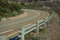 Roadway passing through rocky landscape