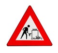 Roadworks at banks in the euro zone Royalty Free Stock Photo