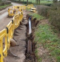 Roadworks in rural road