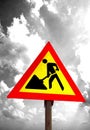 Roadworks Traffic Sign Abstract