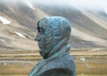 Roald Amundsen monument in Ny Alesund, Svalbard