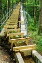 Construction of a New Flume at Mabry Mill, Blue Ridge Parkway, Virginia, USA