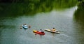 Three Fishermen Fishing for Smallmouth Bass on Roanoke River