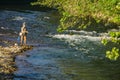 Trout Fishing on the Roanoke River