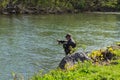 Peacefully Fly Fishing for Trout on the Roanoke River