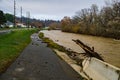 Roanoke River Greenway Flooding Royalty Free Stock Photo