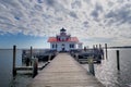 Roanoke Marshes Lighthouse Manteo North Carolina Harbor Outer Banks NC Coastal Historic Island Royalty Free Stock Photo