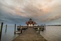 Roanoke Marshes Lighthouse in North Carolina Royalty Free Stock Photo