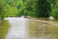 The Roanoke River Flooding, Roanoke, Virginia, USA Royalty Free Stock Photo