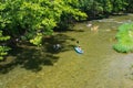 Boaters Enjoying a Day on the Roanoke River Royalty Free Stock Photo