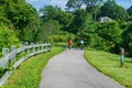 Cyclists Enjoying a Beautiful Day on the Roanoke River Greenway Royalty Free Stock Photo