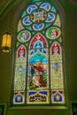 Beautiful Stain Glass Window at Saint Andrew`s Catholic Church