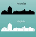 Roanoke, Virginia city silhouette