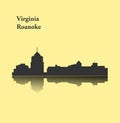 Roanoke, Virginia city silhouette