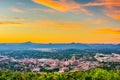 Roanoke, Virginia, USA downtown skyline at dusk Royalty Free Stock Photo