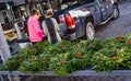 Vendor Selling Christmas Wreaths