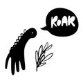 Roar. Hand lettering illustration for your design