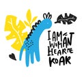 I am woman hear me Roar. Hand lettering illustration for your design