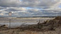 Strong Sea Wave In New Year Days And Long Sea Bridge Royalty Free Stock Photo