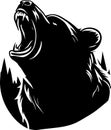 Roaring Angry Bear Mascot Logo Royalty Free Stock Photo