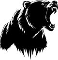 Roaring Angry Bear Mascot Logo Royalty Free Stock Photo