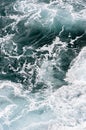 Roaring Atlantic sea with wave swirls from above in Madeira Funchal, Portugal Royalty Free Stock Photo