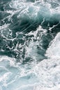 Roaring Atlantic sea with wave swirls from above in Madeira Funchal, Portugal