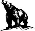 Roaring Black Bear Mascot Logo