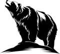 Roaring Black Bear Mascot Logo