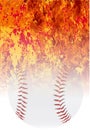 Roaring Flaming Baseball Sport Background