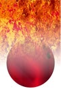 Roaring Flaming Bowling Ball Sport Background Royalty Free Stock Photo