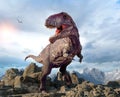 Giganotosaurus from the Cretaceous era 3D illustration Royalty Free Stock Photo