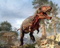 Giganotosaurus from the Cretaceous era 3D illustration Royalty Free Stock Photo