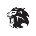 Roaring Lion Head Logo Mascot Vector Royalty Free Stock Photo