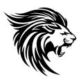 Roaring lion profile vector design Royalty Free Stock Photo