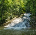 Roaring Run Creek Waterfalls in Virginia, USA Royalty Free Stock Photo