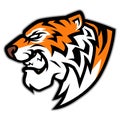 Roaring Tiger Head Mascot Illustration Vector Royalty Free Stock Photo