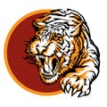 Roaring tiger logo design Royalty Free Stock Photo