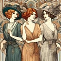 roaring twenties art nouveau fashion