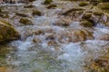 Roaring water of mountain stream.